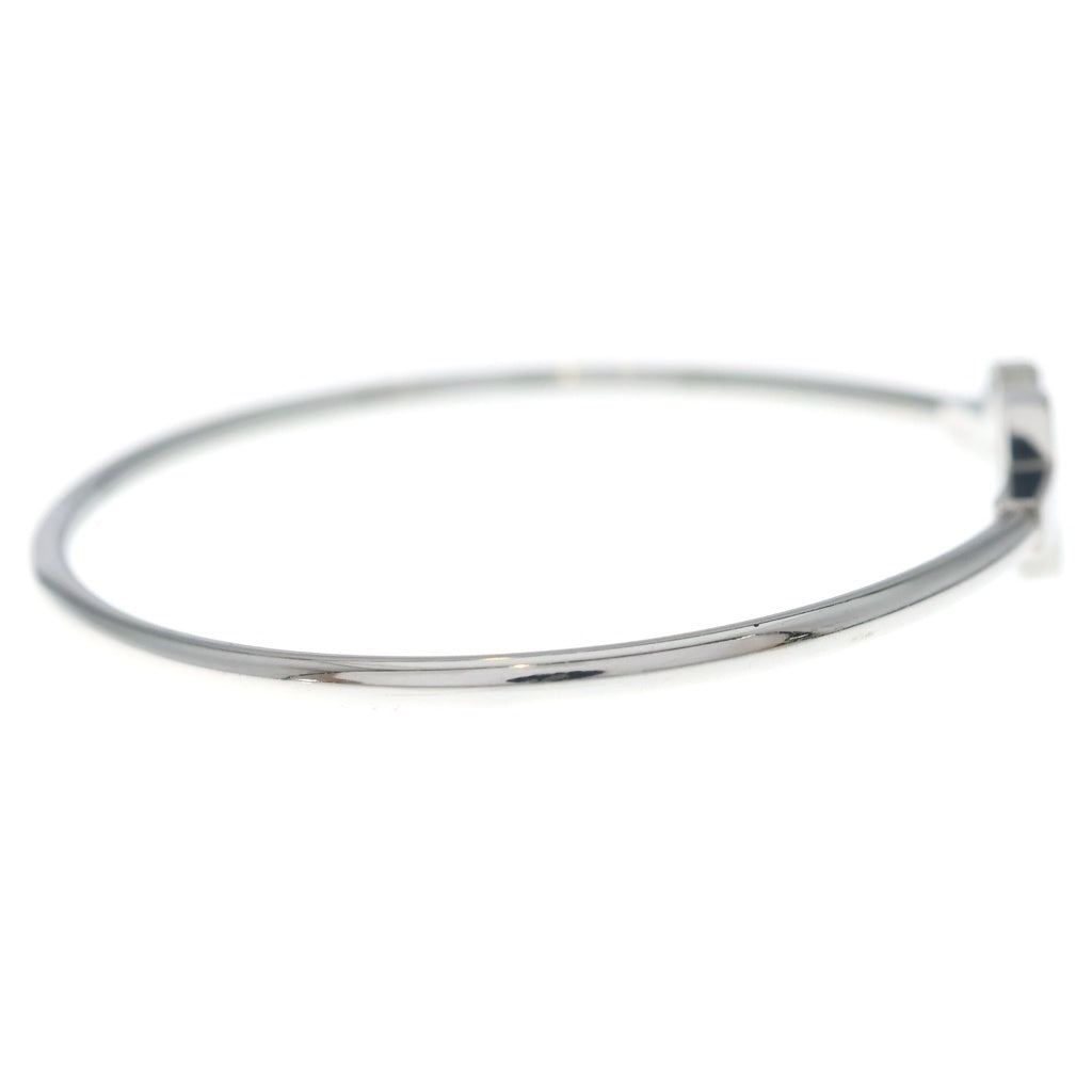 TIFFANY & Co.(ティファニー) Tワイヤー バングル ブレスレット ホワイトゴールド Au750WG レディース