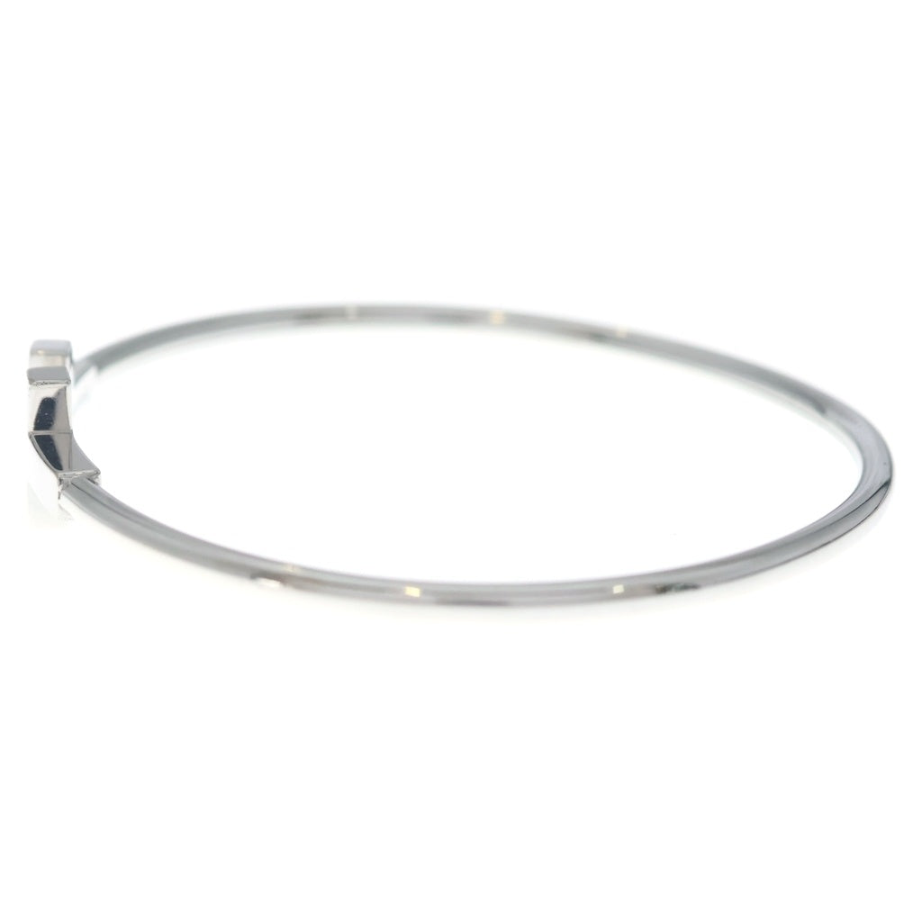 TIFFANY & Co.(ティファニー) Tワイヤー バングル ブレスレット ホワイトゴールド Au750WG レディース