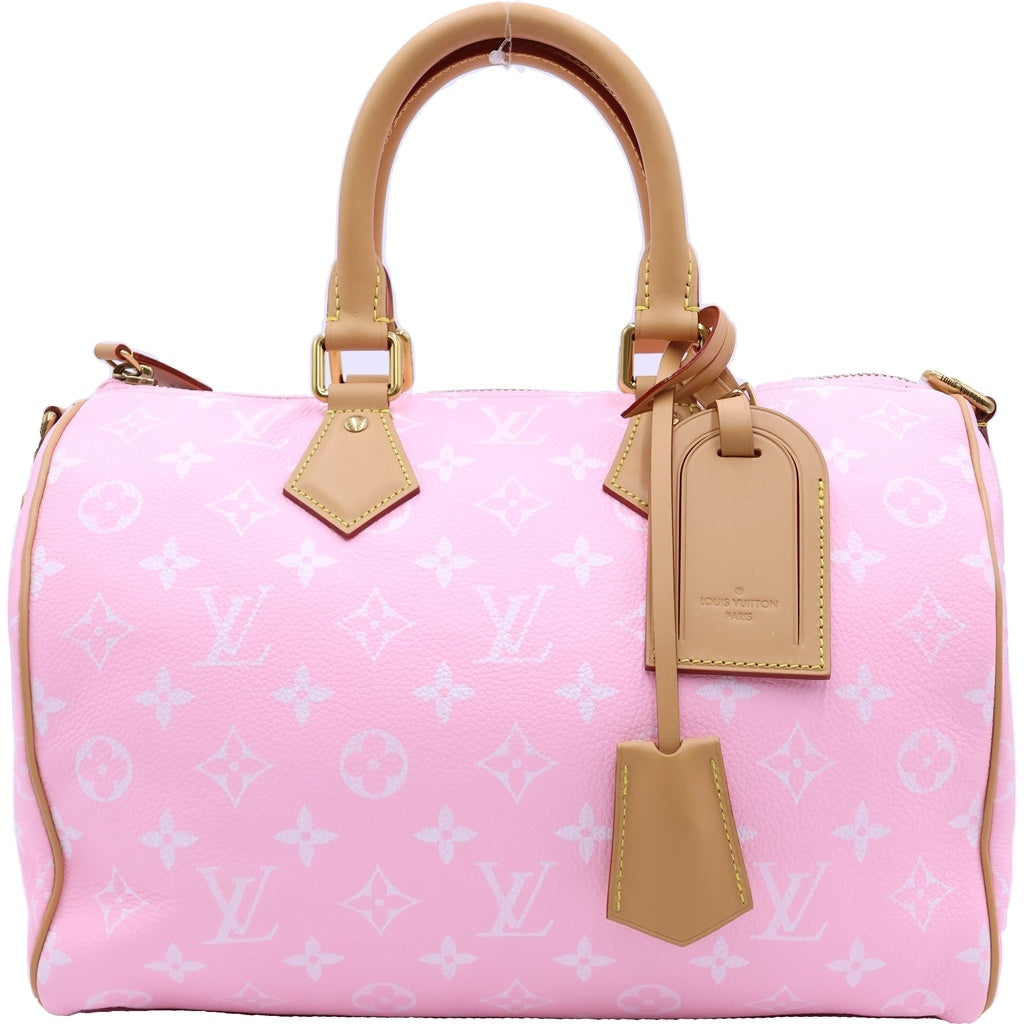 LOUIS VUITTON(ルイヴィトン) スピーディP9 バンドリエール30 2WAYハンドバッグ ショルダーバッグ ピンク レザー×PVC M13914 ゴールド金具 レディース