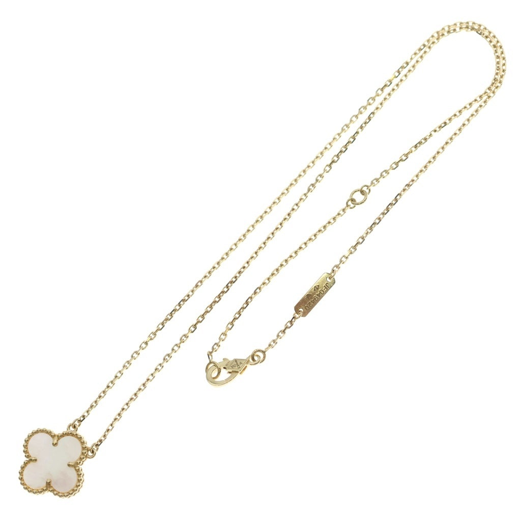 Van Cleef & Arpels(ヴァンクリーフアンドアーペル) ヴィンテージアルハンブラ マザーオブパール Au750 K18YG ネックレス ペンダント イエローゴールド VCARA45900 レディース