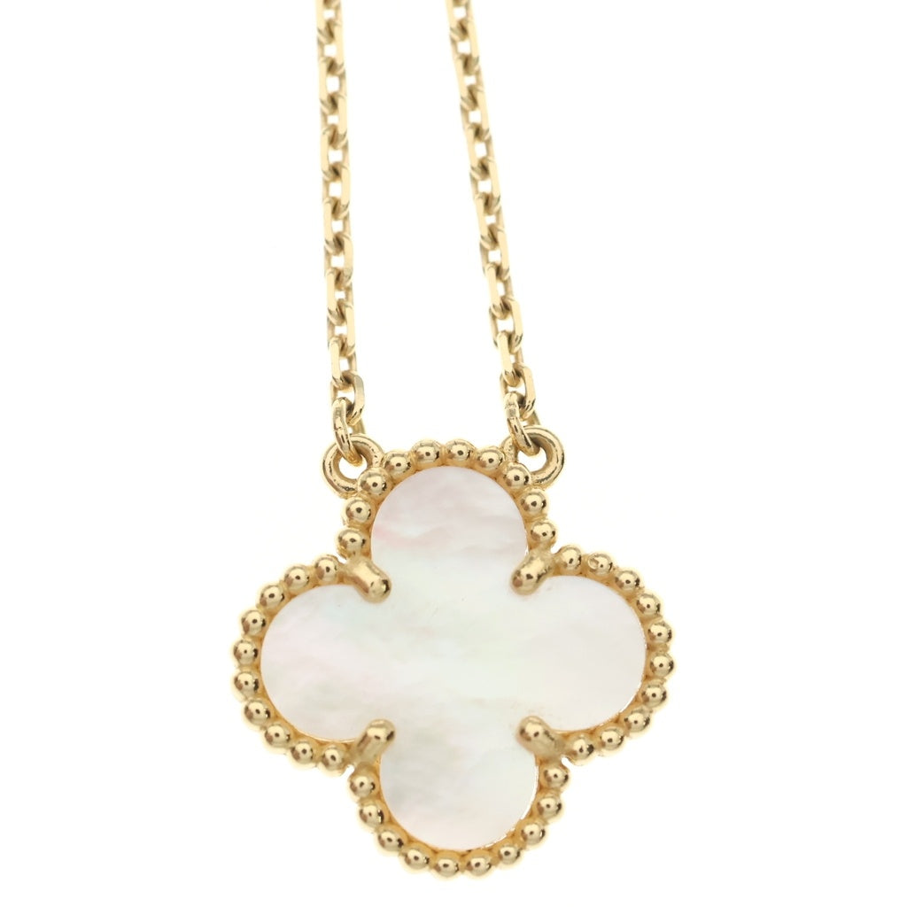 Van Cleef & Arpels(ヴァンクリーフアンドアーペル) ヴィンテージアルハンブラ マザーオブパール Au750 K18YG ネックレス ペンダント イエローゴールド VCARA45900