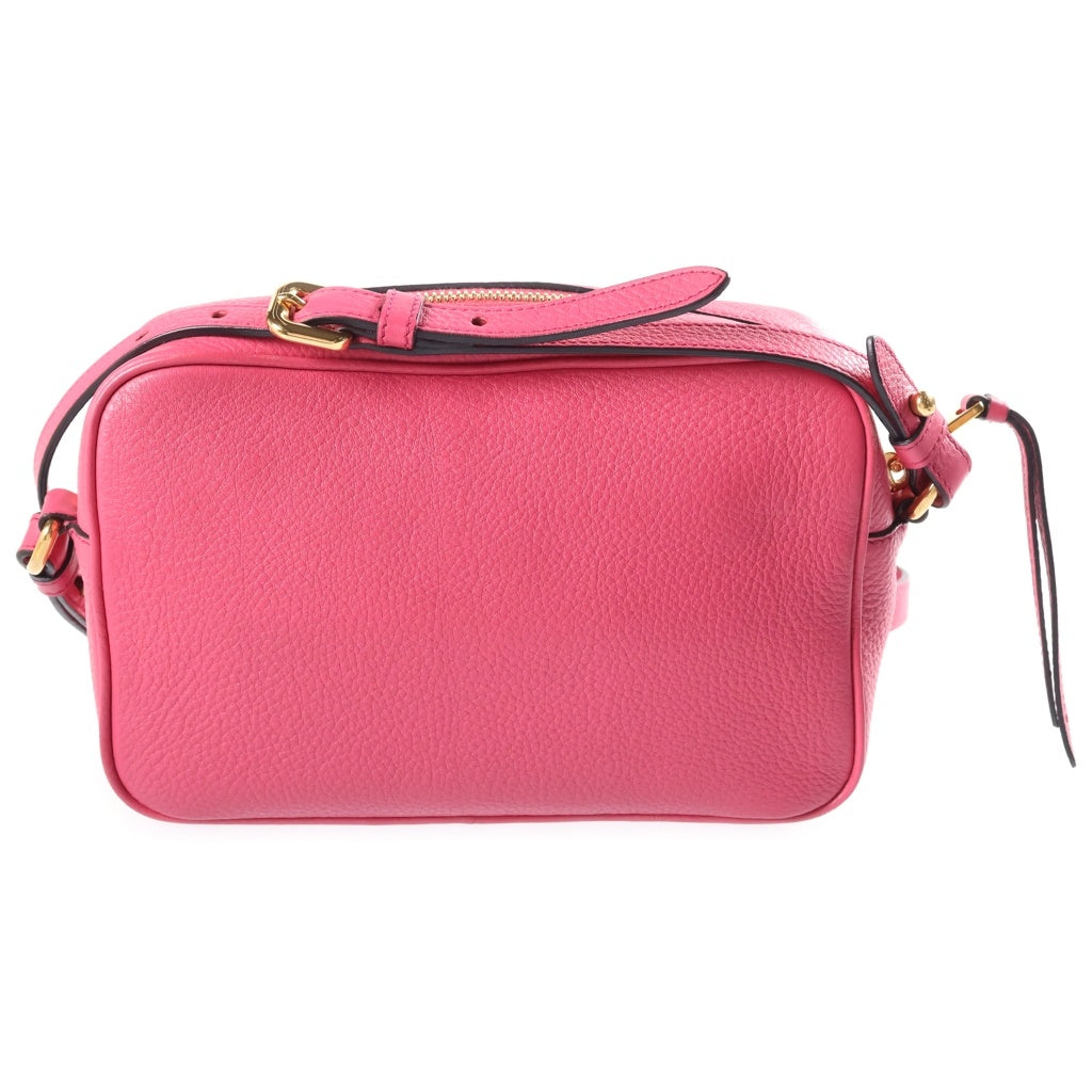 PRADA(プラダ) ヴィッテロフェニックス レザー ショルダーバッグ ゴールド金具 ピンク 1BH103 レディース