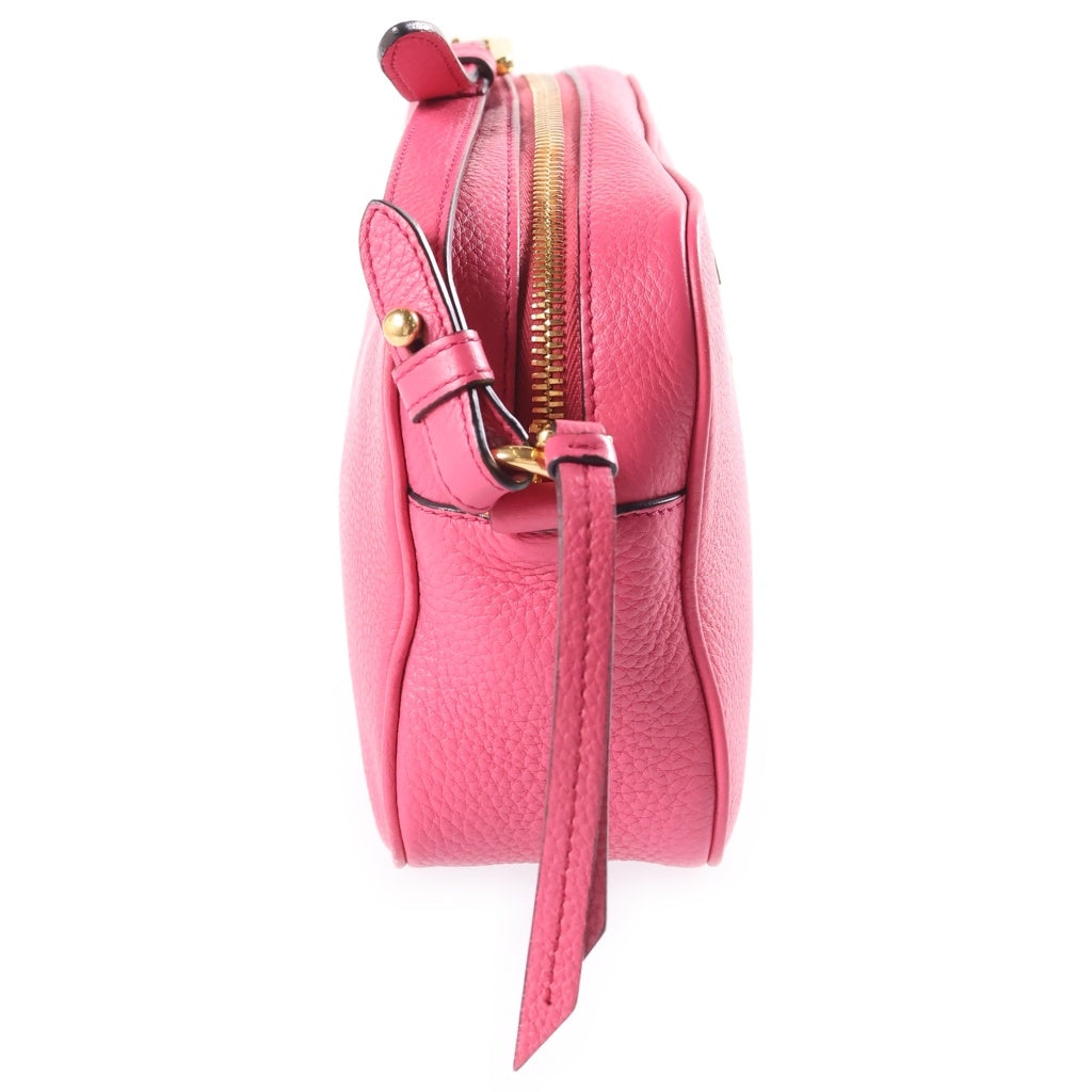 PRADA(プラダ) ヴィッテロフェニックス レザー ショルダーバッグ ゴールド金具 ピンク 1BH103 レディース
