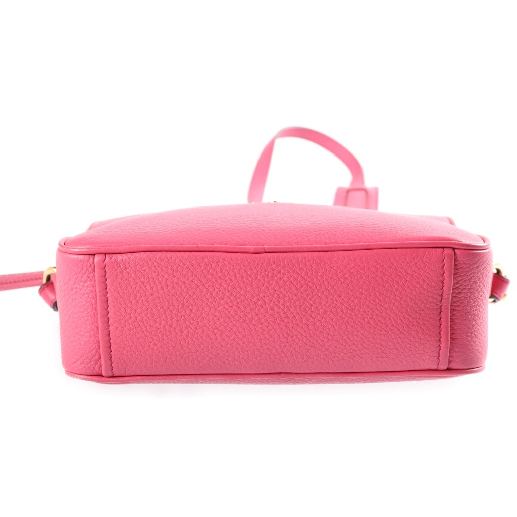 PRADA(プラダ) ヴィッテロフェニックス レザー ショルダーバッグ ゴールド金具 ピンク 1BH103 レディース