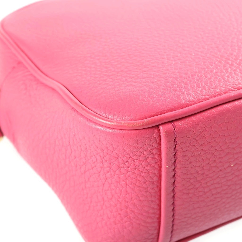PRADA(プラダ) ヴィッテロフェニックス レザー ショルダーバッグ ゴールド金具 ピンク 1BH103 レディース