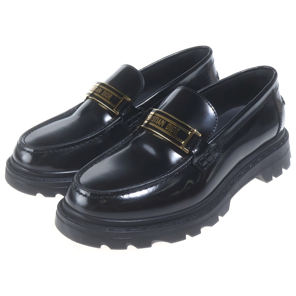 Christian Dior(クリスチャンディオール) 21AW Dior Code Loafers ディオールコードローファー カーフスキン レザー ロゴプレート ブラック レディース