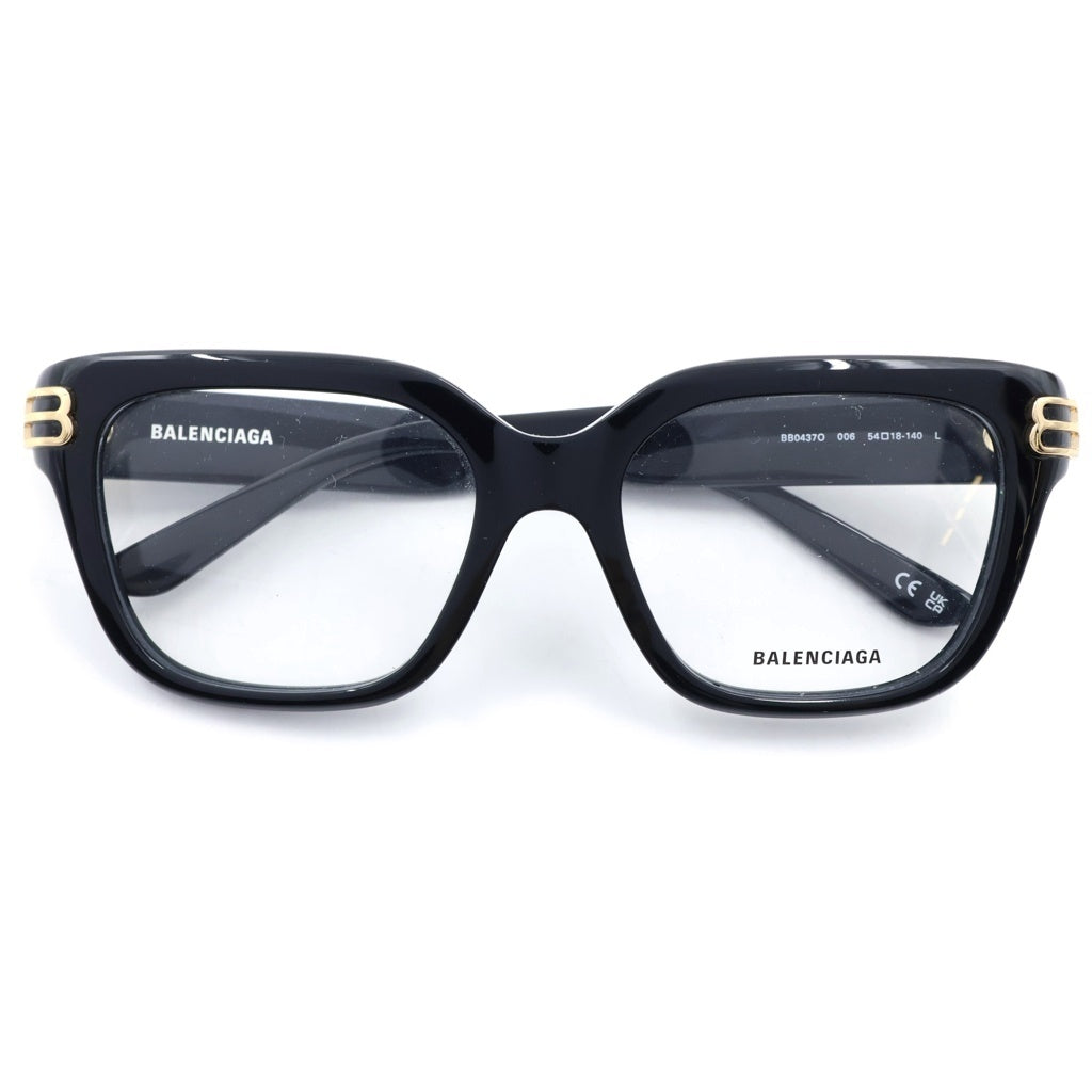 BALENCIAGA(バレンシアガ) BB0437O Square Glasses スクエアフレーム メガネ 眼鏡 BBロゴ ブラック レディース