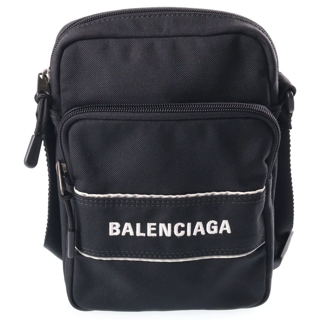 BALENCIAGA(バレンシアガ) スポーツ メッセンジャー ロゴ刺繍 ショルダーバッグ ブラック 638657 レディース