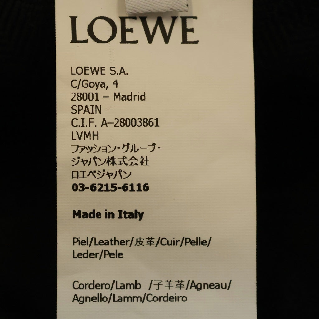 LOEWE(ロエベ) シアリング ロゴ刺繍 エンブロイダリー バケットハット 帽子 ブラック K820HB1X70 レディース