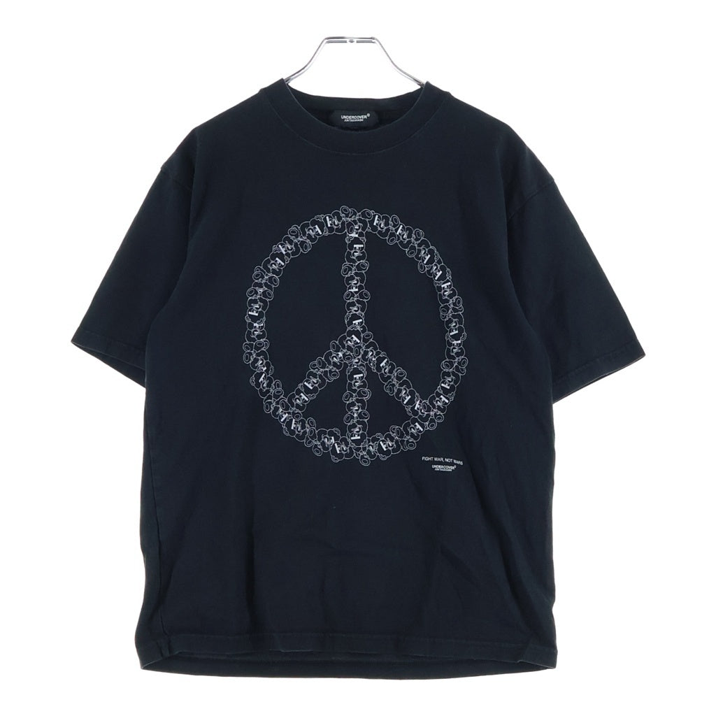 UNDERCOVER(アンダーカバー) UNDERCOVER SWEAT PEASE BEAR ピースマーク Tシャツ コットン ブラック レディース