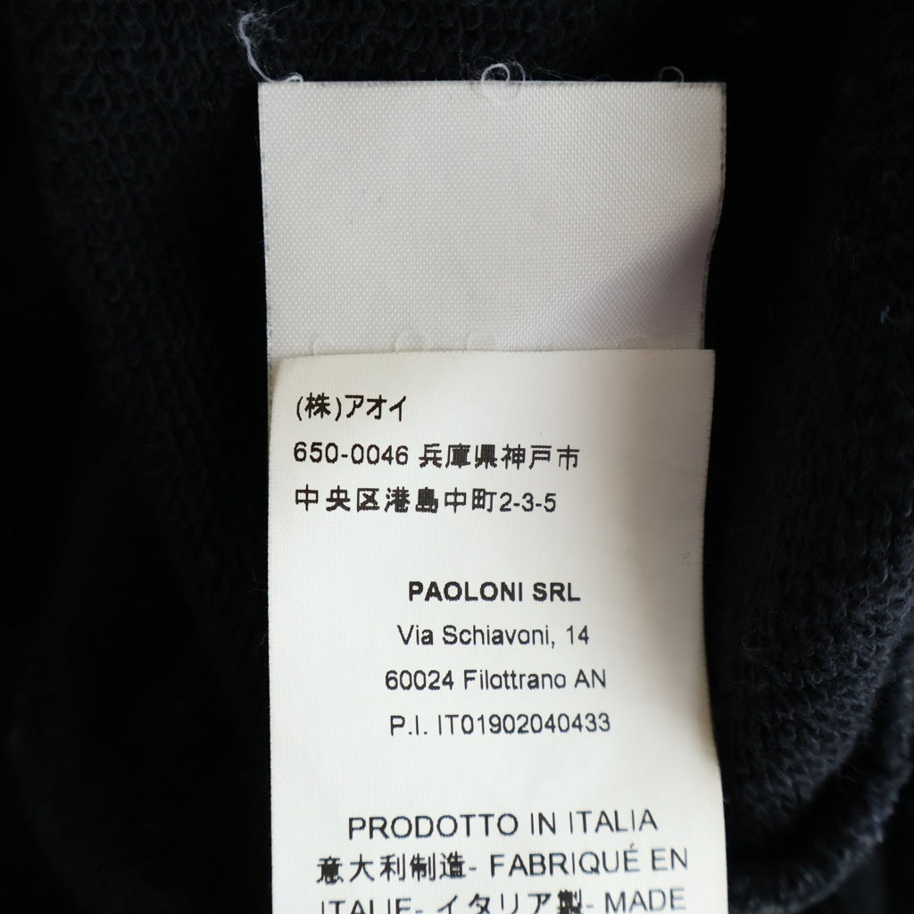 MSGM(エムエスジーエム) フロントロゴ クルーネック長袖スウェット コットン ブラック 2614MDM163 レディース