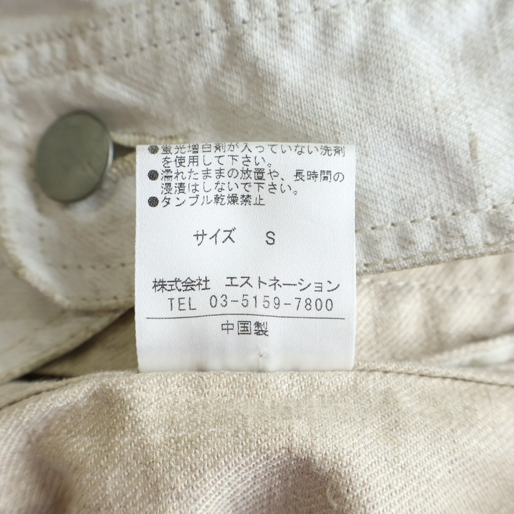 ESTNATION(エストネーション) コーティング リネン デニム トラッカージャケット ホワイト 51-234-05-020001 レディース