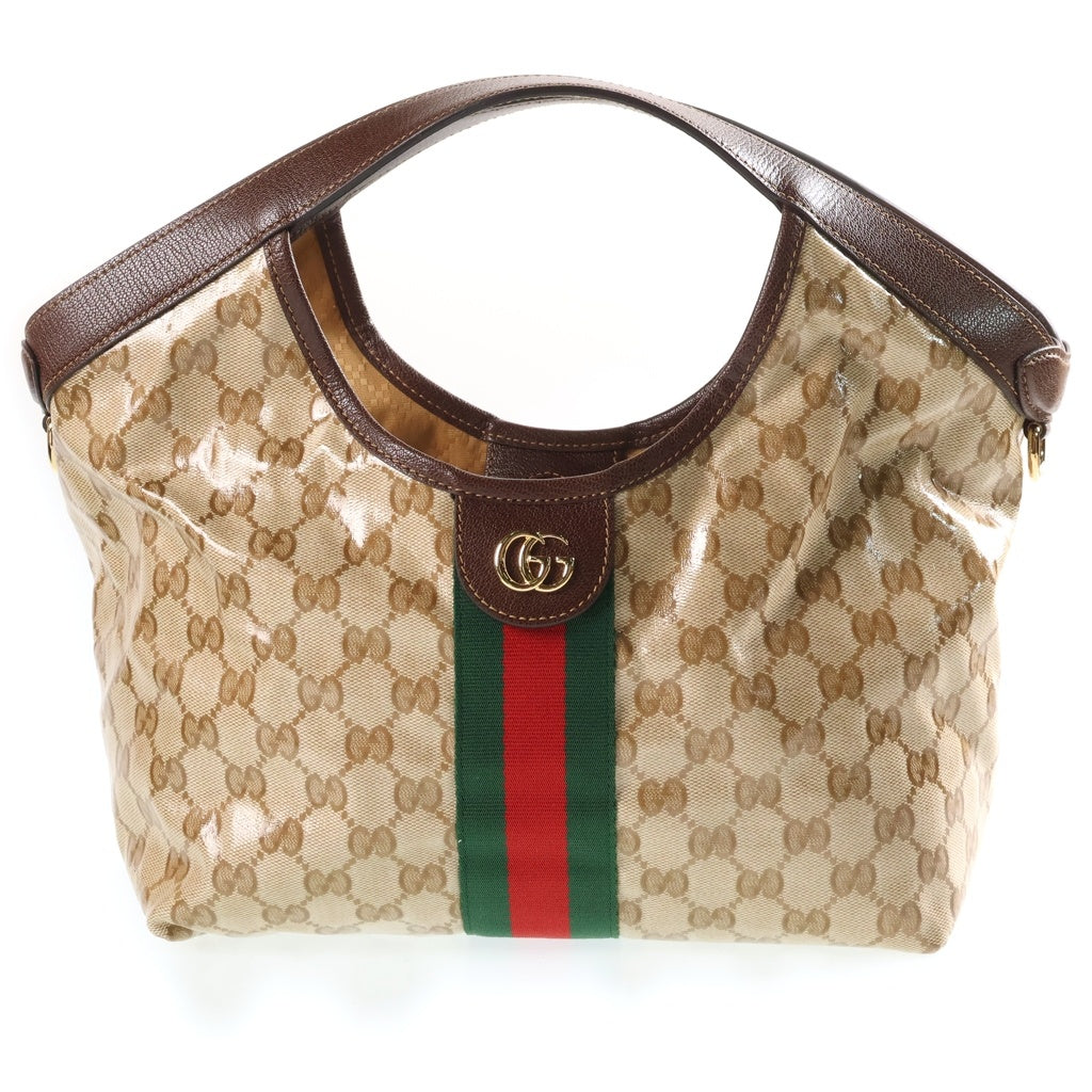 GUCCI(グッチ) GGクリスタル ジリオ スモール ハンド ショルダーバッグ ベージュ/ブラウン 860845 レディース
