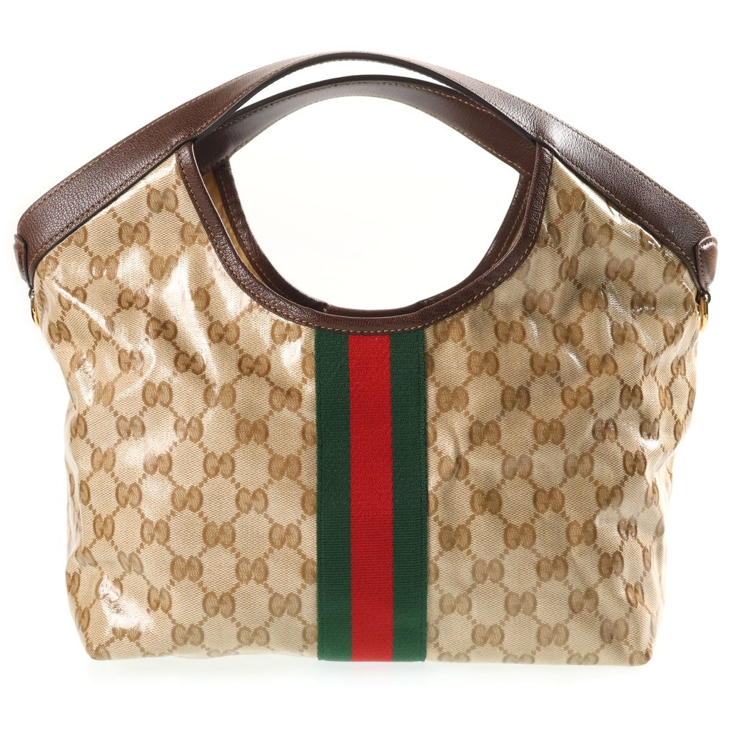 GUCCI(グッチ) GGクリスタル ジリオ スモール ハンド ショルダーバッグ ベージュ/ブラウン 860845 レディース