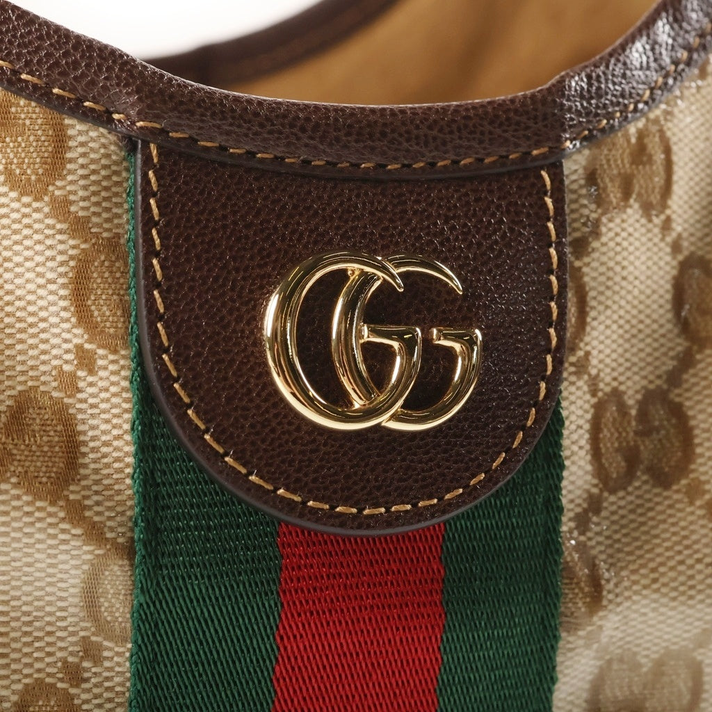 GUCCI(グッチ) GGクリスタル ジリオ スモール ハンド ショルダーバッグ ベージュ/ブラウン 860845 レディース