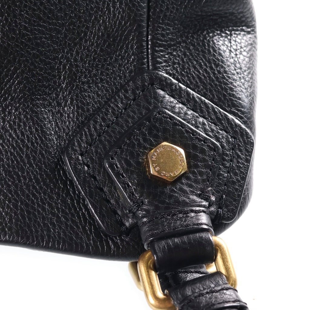 MARC BY MARC JACOBS(マーク バイ マーク ジェイコブス) 2WAYハンドバッグ ショルダーバッグ ブラック レザー ゴールド金具 レディース