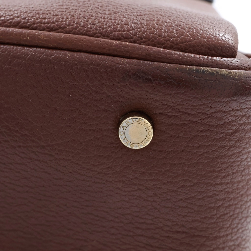 BVLGARI(ブルガリ) マキシレッタレ 2WAYバッグ ハンドバッグ トートバッグ ブラウン レザー 26421 レディース