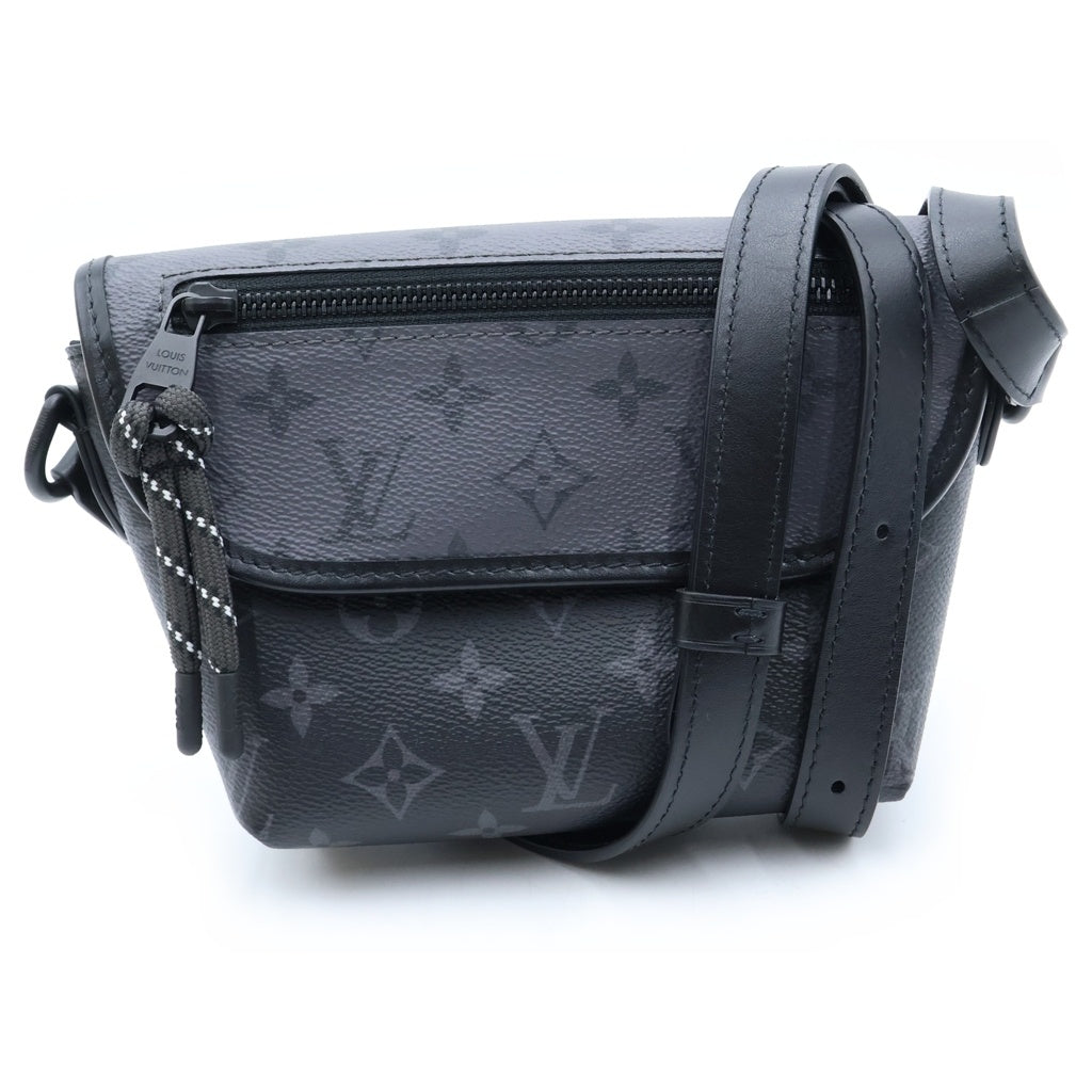 LOUIS VUITTON(ルイヴィトン) モノグラムエクリプス パルス ウェアラブルウォレット ショルダーバッグ ミニバッグ ブラック PVC レザー M12806 ブラック金具 レディース