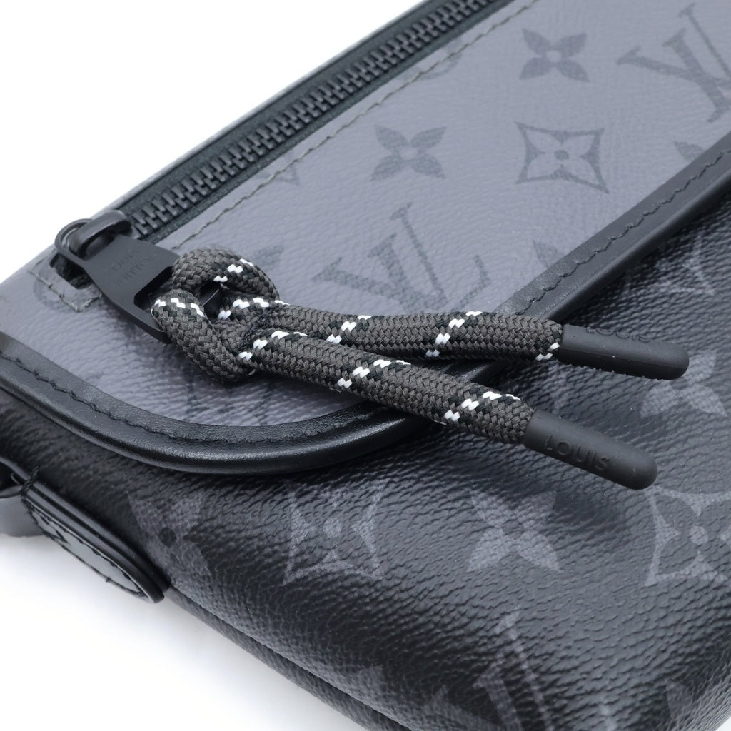 LOUIS VUITTON(ルイヴィトン) モノグラムエクリプス パルス ウェアラブルウォレット ショルダーバッグ ミニバッグ ブラック PVC レザー M12806 ブラック金具 レディース