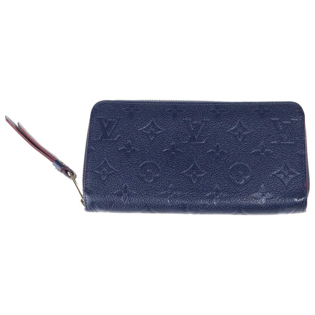 LOUIS VUITTON(ルイヴィトン) モノグラムアンプラント ジッピーウォレット ラウンドジップ長財布 レザー ネイビー M62121 レディース