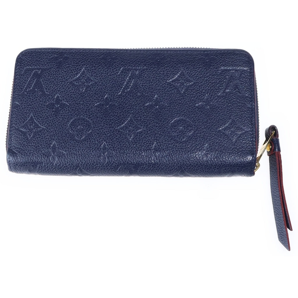 LOUIS VUITTON(ルイヴィトン) モノグラムアンプラント ジッピーウォレット ラウンドジップ長財布 レザー ネイビー M62121 レディース