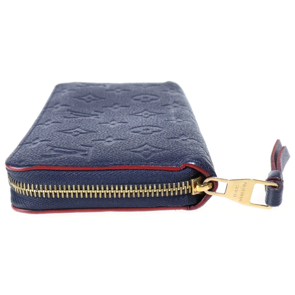 LOUIS VUITTON(ルイヴィトン) モノグラムアンプラント ジッピーウォレット ラウンドジップ長財布 レザー ネイビー M62121 レディース