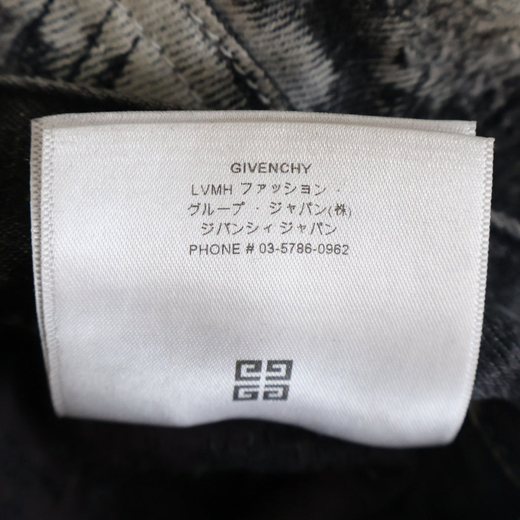 GIVENCHY(ジバンシィ) デストロイ加工 スリムフィット デニムパンツ ジーンズ グレー/ブラック BM50ST5Y33
