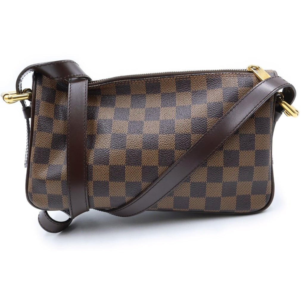 LOUIS VUITTON(ルイヴィトン) ダミエ ラヴェッロGM ショルダーバッグ ブラウン レザー×PVC N60006 ゴールド金具