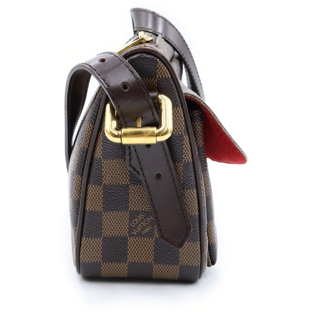 LOUIS VUITTON(ルイヴィトン) ダミエ ラヴェッロGM ショルダーバッグ ブラウン レザー×PVC N60006 ゴールド金具