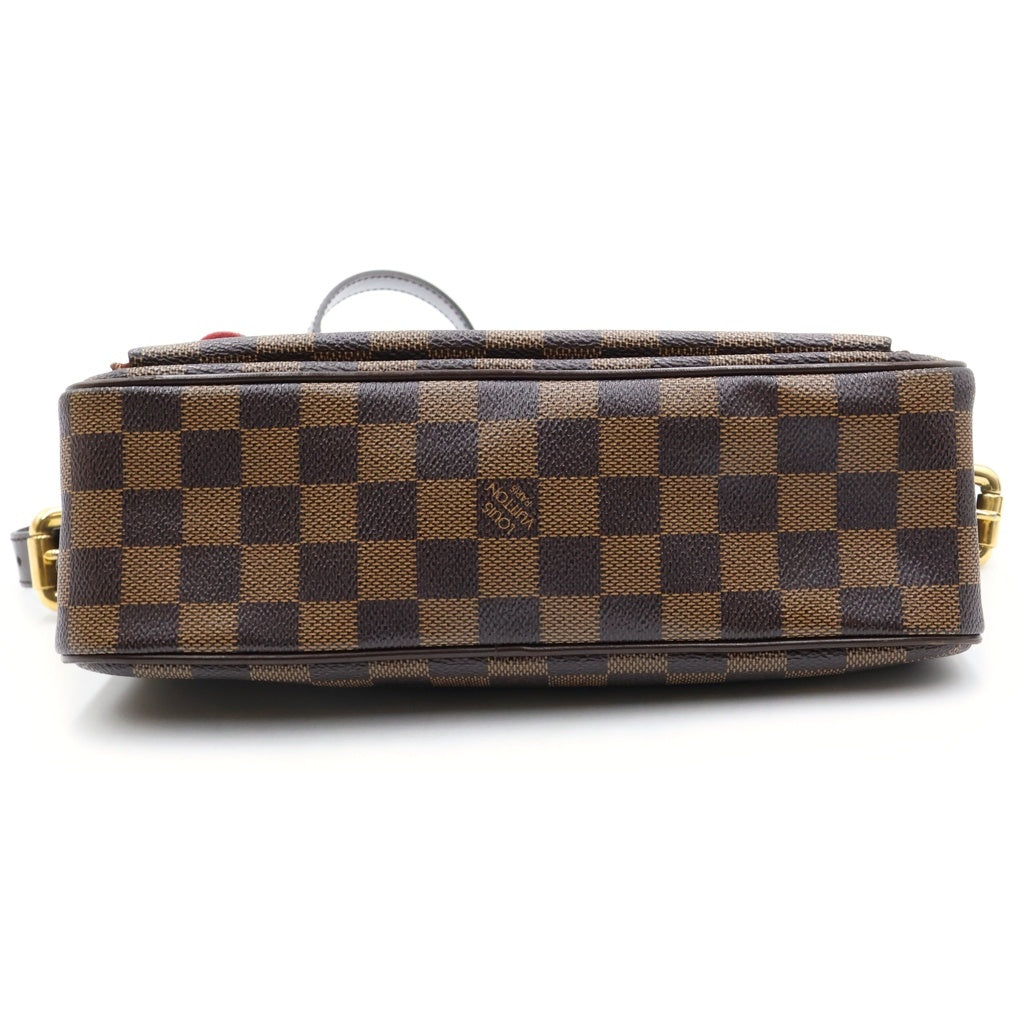 LOUIS VUITTON(ルイヴィトン) ダミエ ラヴェッロGM ショルダーバッグ ブラウン レザー×PVC N60006 ゴールド金具