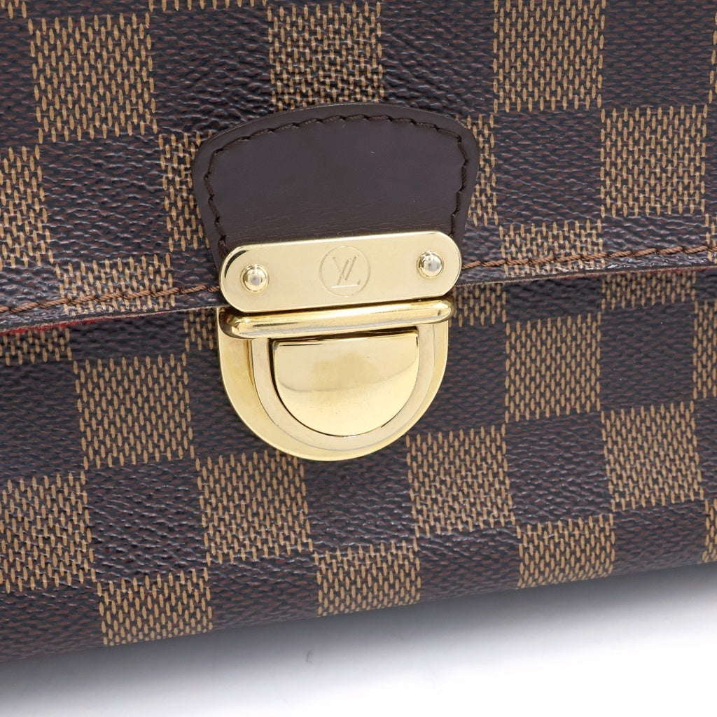LOUIS VUITTON(ルイヴィトン) ダミエ ラヴェッロGM ショルダーバッグ ブラウン レザー×PVC N60006 ゴールド金具