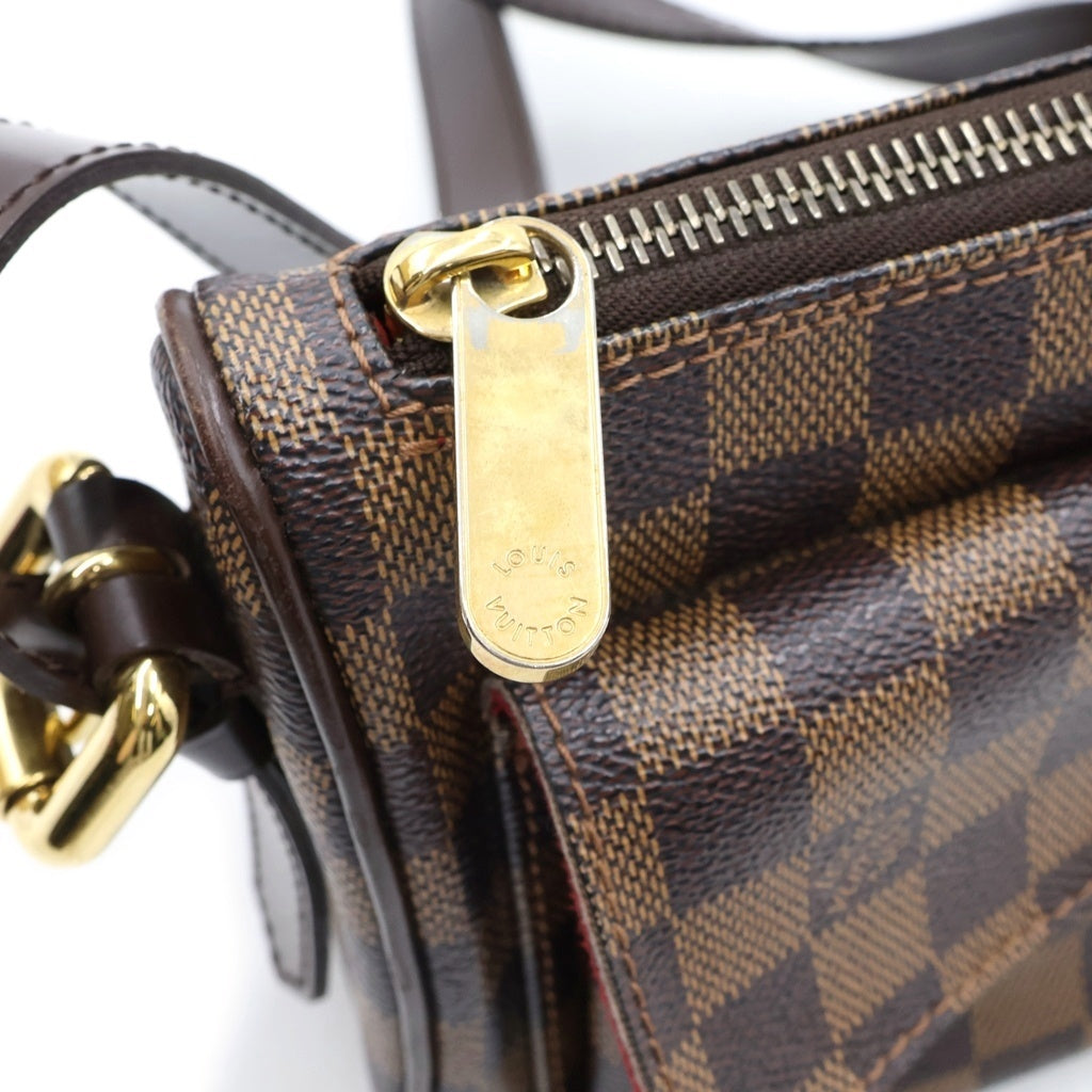 LOUIS VUITTON(ルイヴィトン) ダミエ ラヴェッロGM ショルダーバッグ ブラウン レザー×PVC N60006 ゴールド金具