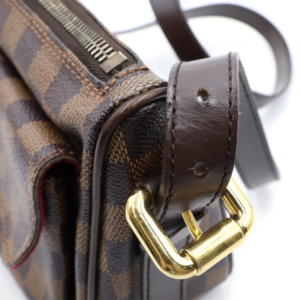 LOUIS VUITTON(ルイヴィトン) ダミエ ラヴェッロGM ショルダーバッグ ブラウン レザー×PVC N60006 ゴールド金具