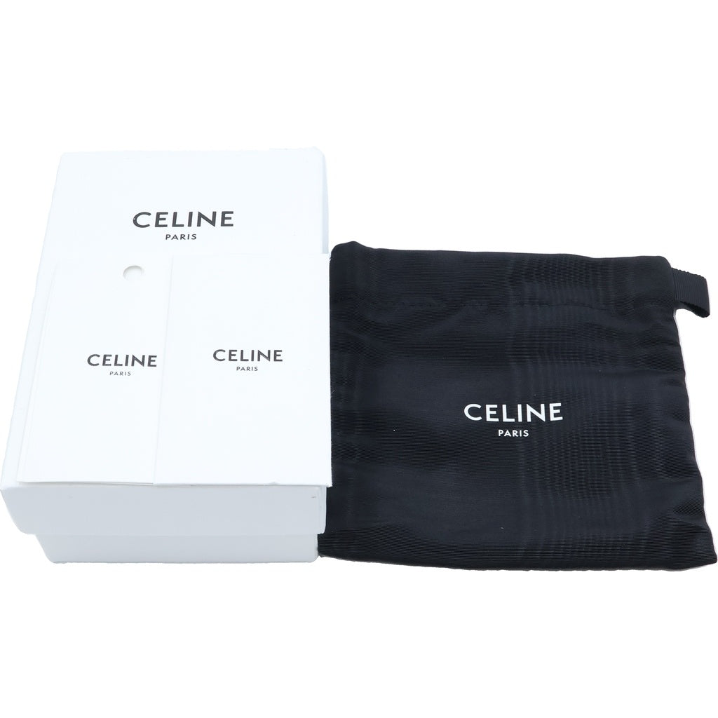 CELINE(セリーヌ) トリオンフ コイン入れ付きコンパクトウォレット 三つ折り財布 ピンク レザー ゴールド金具 レディース