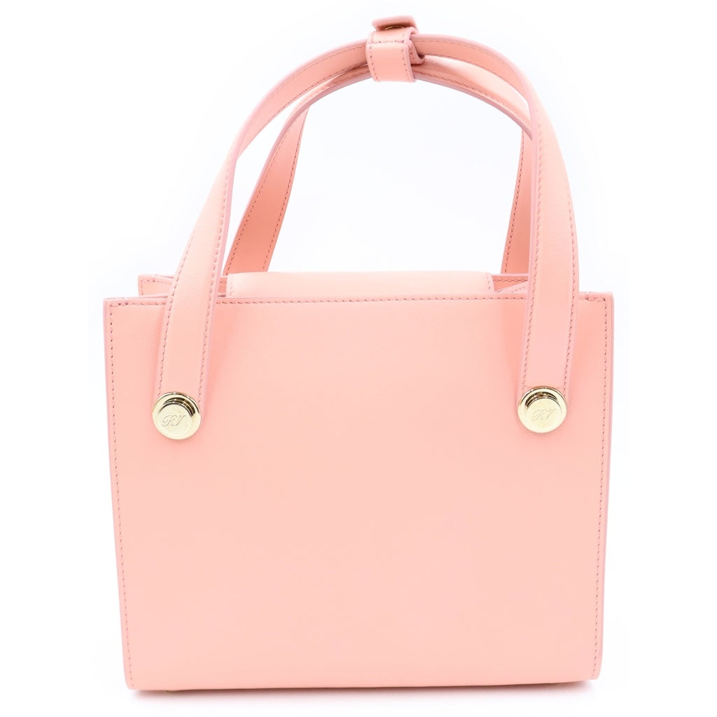 Roger Vivier(ロジェヴィヴィエ) ロゴ レザー ゴールド金具 2WAY ハンドバッグ ショルダーバッグ ピンク レディース