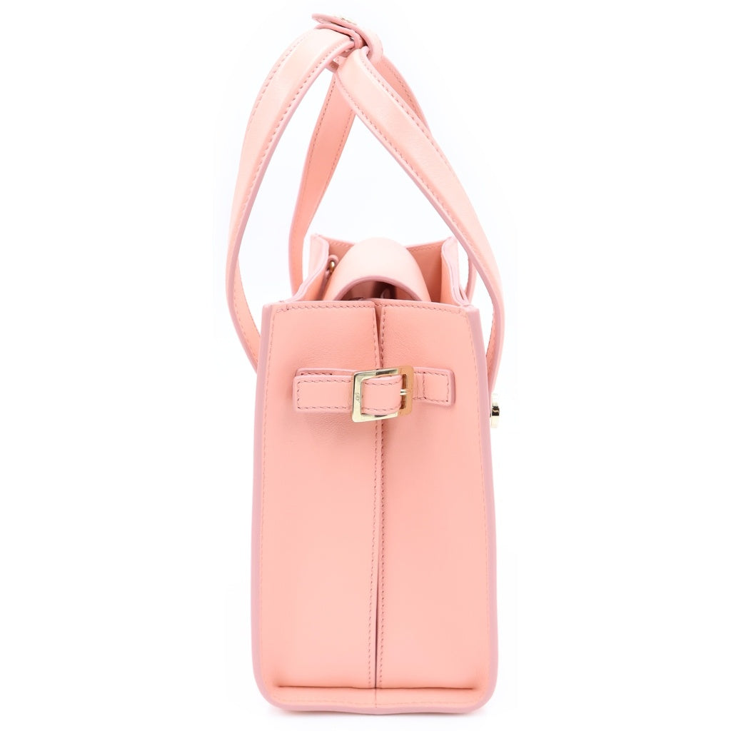 Roger Vivier(ロジェヴィヴィエ) ロゴ レザー ゴールド金具 2WAY ハンドバッグ ショルダーバッグ ピンク レディース