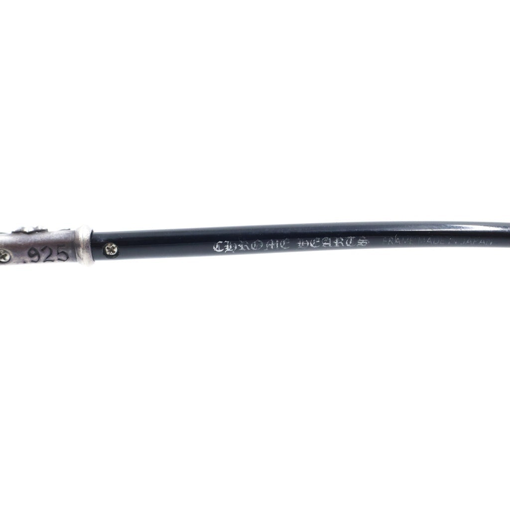 CHROME HEARTS(クロムハーツ) FUN HATC-A CHクロス スクエアフレーム 眼鏡 メガネ アイウェア 52□18-148 ブラック/シルバー