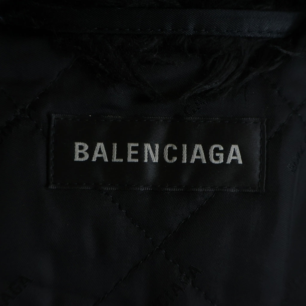 BALENCIAGA(バレンシアガ) 22AW ジップアップフェイクファージャケット エコファー ブラック 681818