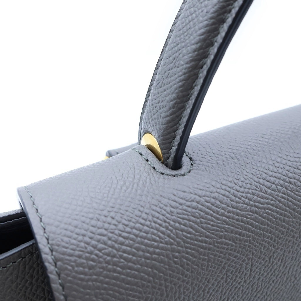 CELINE(セリーヌ) ベルトバッグ マイクロ ハンドバッグ ショルダーバッグ 2WAY グレー レザー 189153 レディース