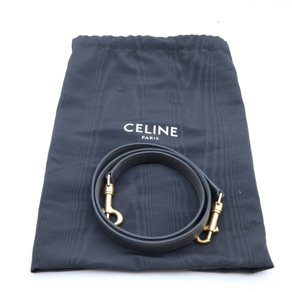 CELINE(セリーヌ) ベルトバッグ マイクロ ハンドバッグ ショルダーバッグ 2WAY グレー レザー 189153 レディース