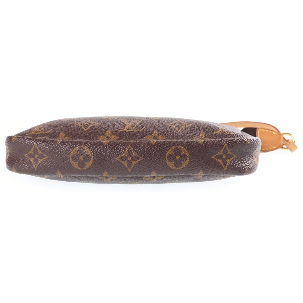LOUIS VUITTON(ルイヴィトン) モノグラム ポシェットアクセソワール ハンドバッグ ポーチ ケース ブラウン レザー×PVC M51980 ゴールド金具 レディース