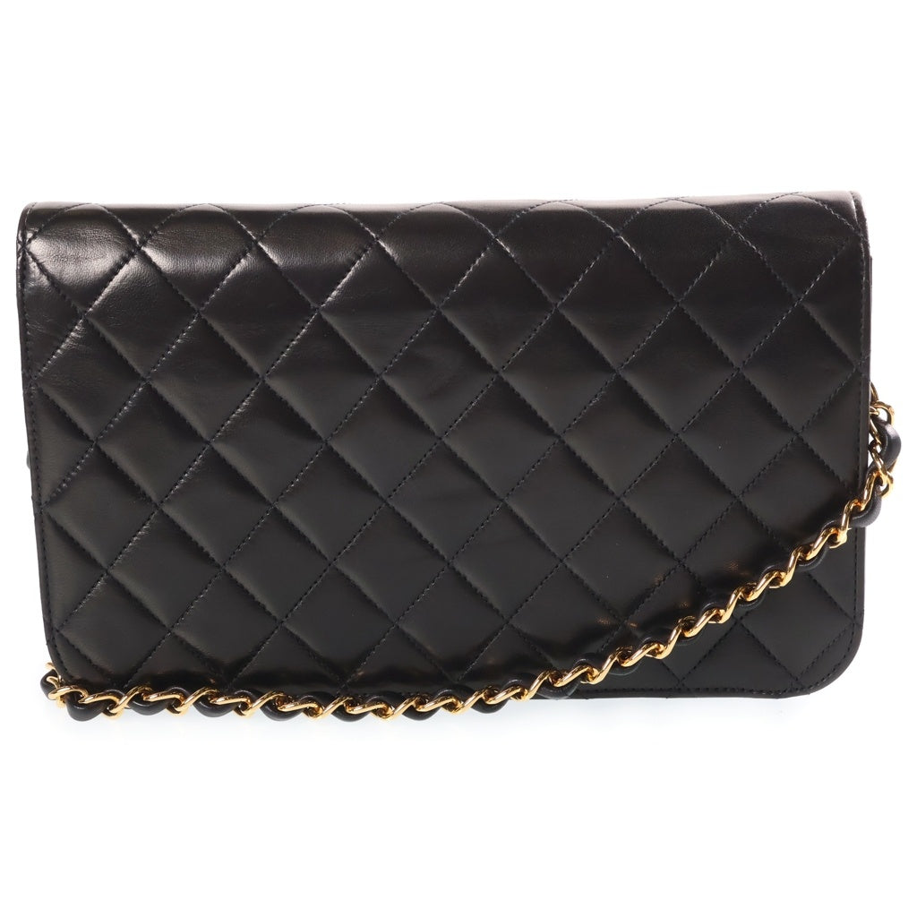 CHANEL(シャネル) マトラッセ23 フルフラップ プッシュロック ラムスキン レザー チェーンショルダーバッグ ゴールド金具 ブラック 5番台 レディース