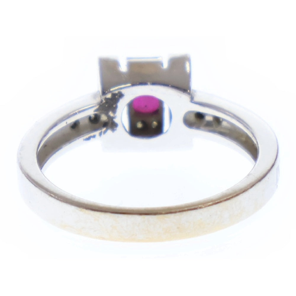 DAMIANI(ダミアーニ) ベルエポック ルビー リング スクエア 750 K18WG ホワイトゴールド ジュエリー