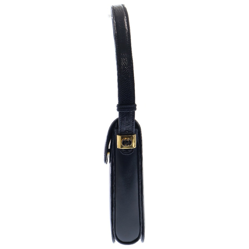 GUCCI(グッチ) オールドグッチ ワンショルダーバッグ  ネイビー レザー ミニバッグ ゴールド金具 001 056 0475
