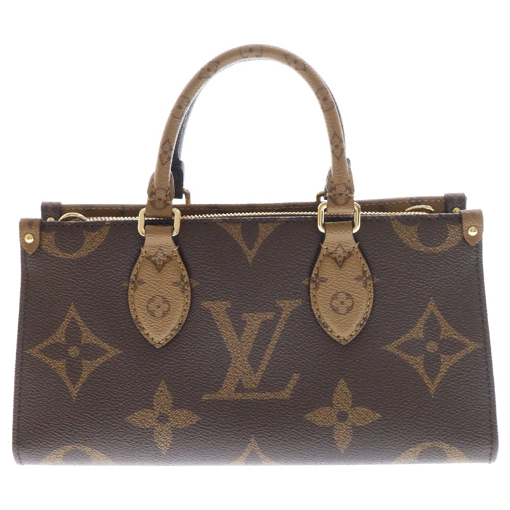 LOUIS VUITTON(ルイヴィトン) モノグラム ジャイアント リバース オンザゴーEW ショルダーバッグ ハンドバッグ ブラウン PVCレザー RFID M46653