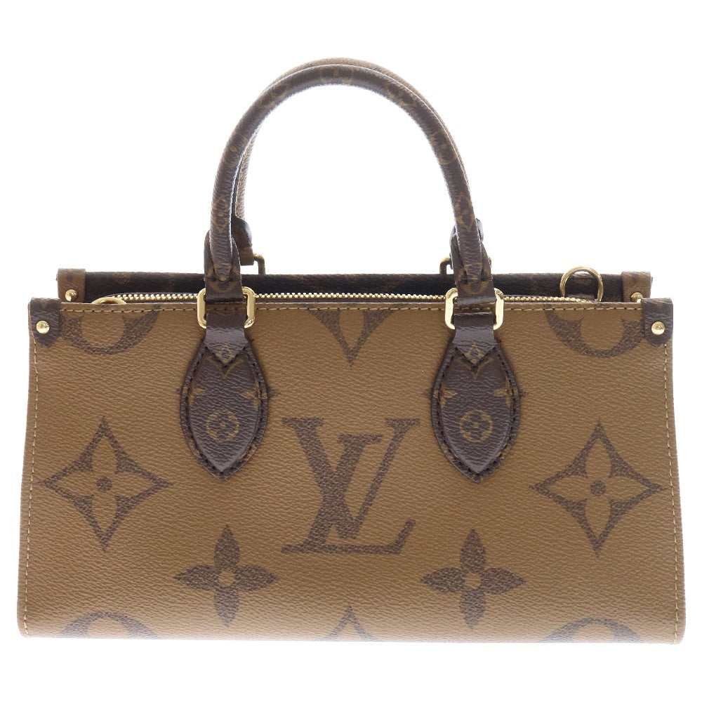 LOUIS VUITTON(ルイヴィトン) モノグラム ジャイアント リバース オンザゴーEW ショルダーバッグ ハンドバッグ ブラウン PVCレザー RFID M46653