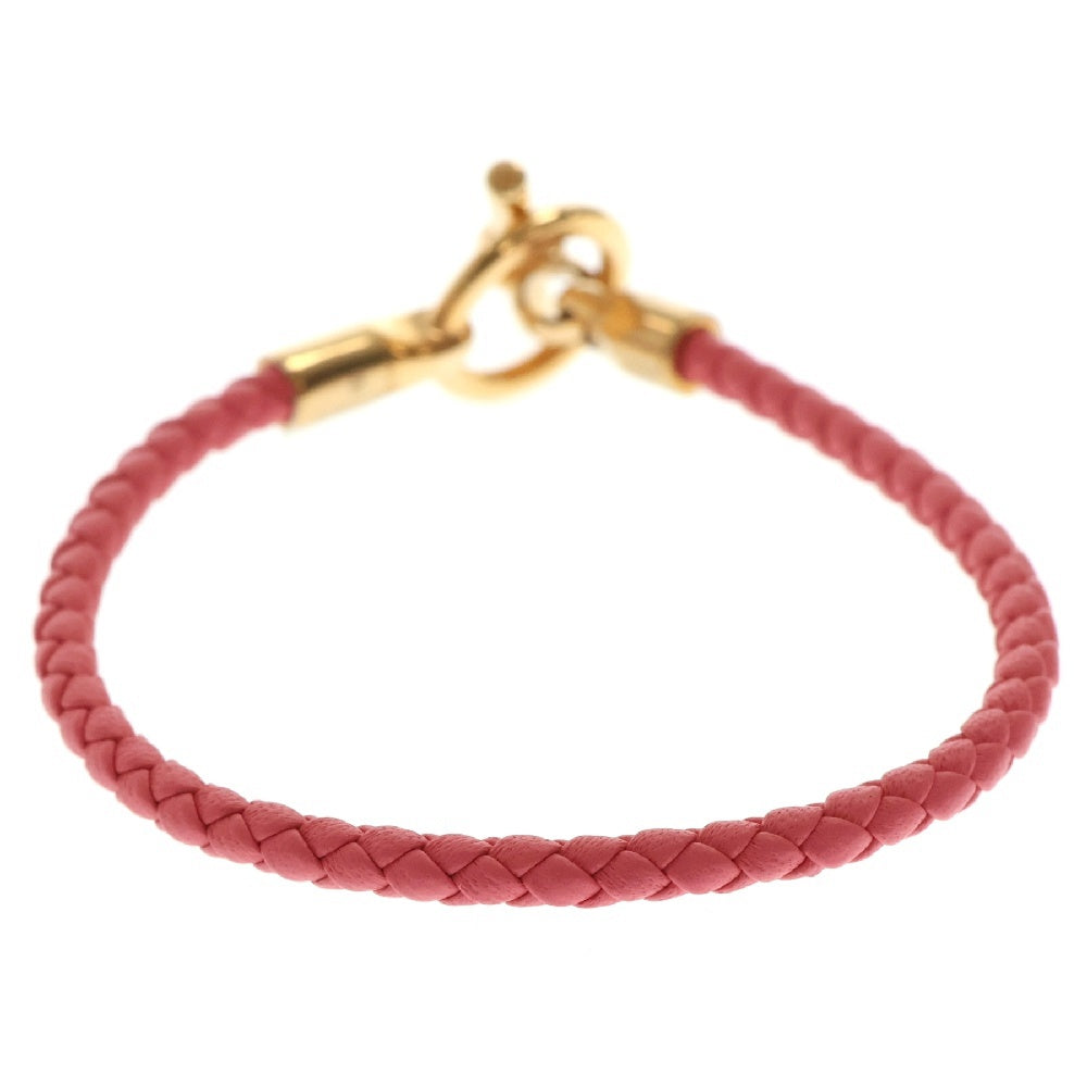 HERMES(エルメス) グレナン ドゥブルトゥール　ピンク系　レザー　ゴールド金具　アクセサリー