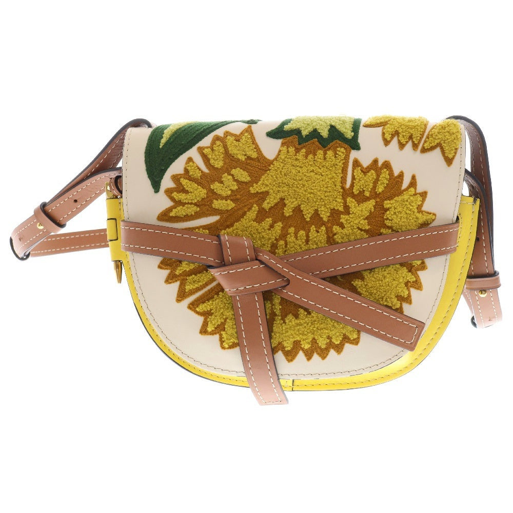 LOEWE(ロエベ) ×William De Morgan ゲートフローラル スモール バッグ ショルダーバッグ イエロー レザー