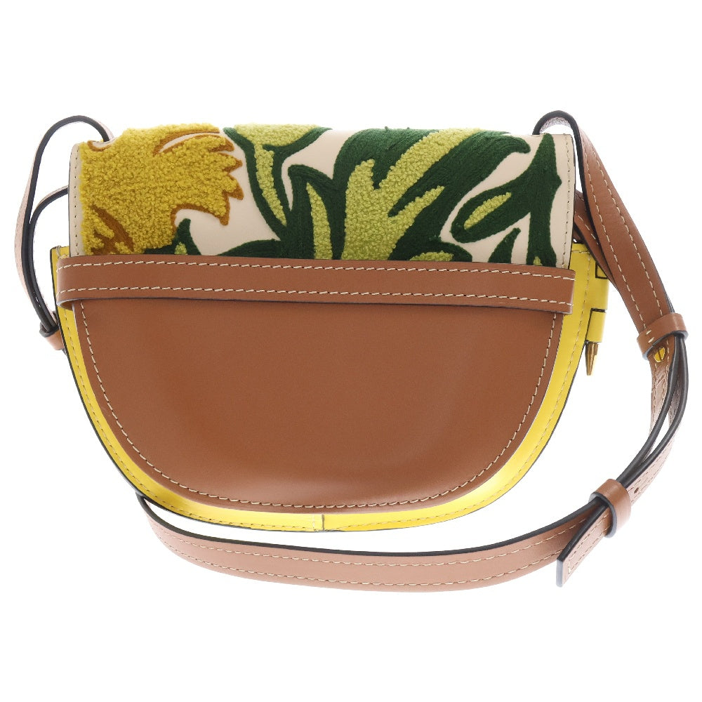 LOEWE(ロエベ) ×William De Morgan ゲートフローラル スモール バッグ ショルダーバッグ イエロー レザー