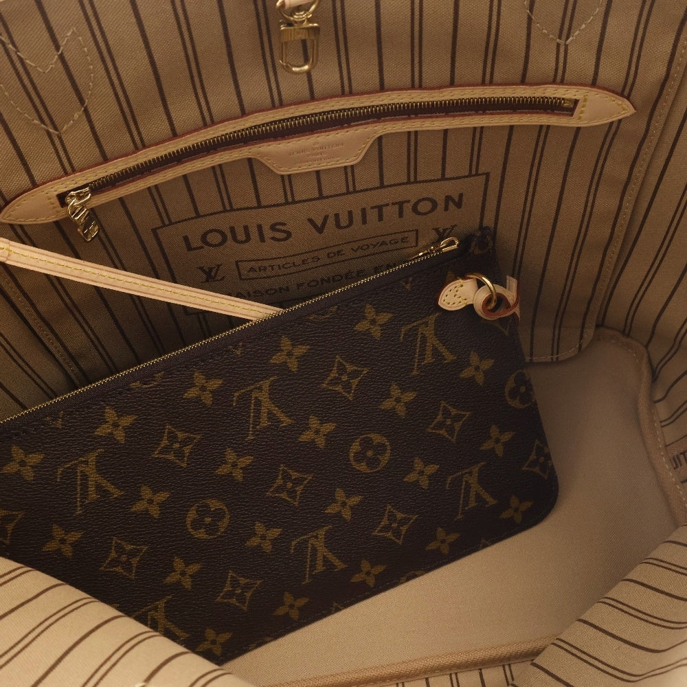 LOUIS VUITTON(ルイヴィトン) モノグラム ネヴァーフルMM 新型 トートバッグ ハンドバッグ 肩掛けバッグ ブラウン ゴールド金具 レザー×PVC M46975